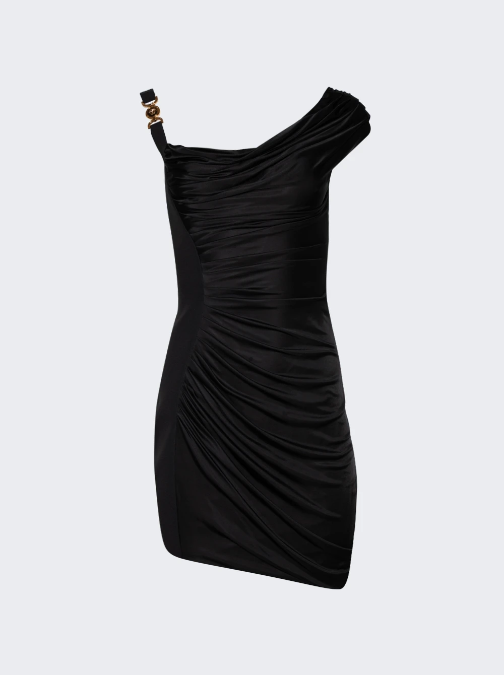 Versace Medusa 95 Draped Mini Dress Black