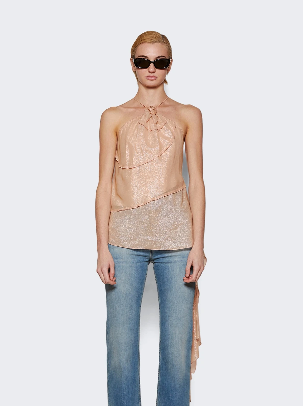 Victoria Beckham Flower Detail Cami Top Rosewater - Image 3