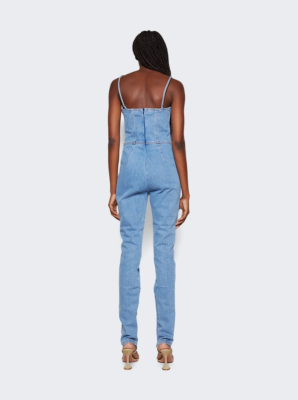 Magda Butrym Denim Bustier Jumpsuit Blue - Image 5