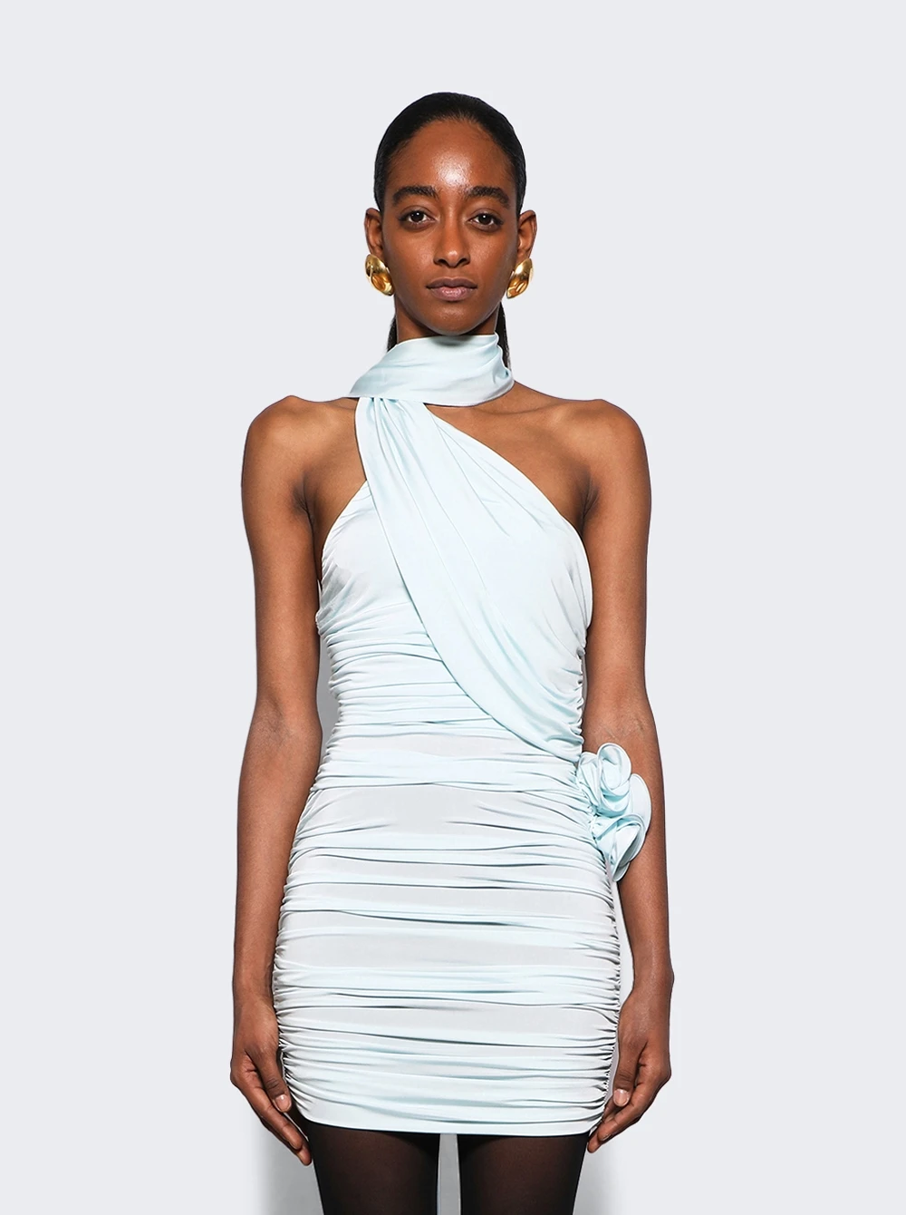 Magda Butrym Mini Dress Blue - Image 3