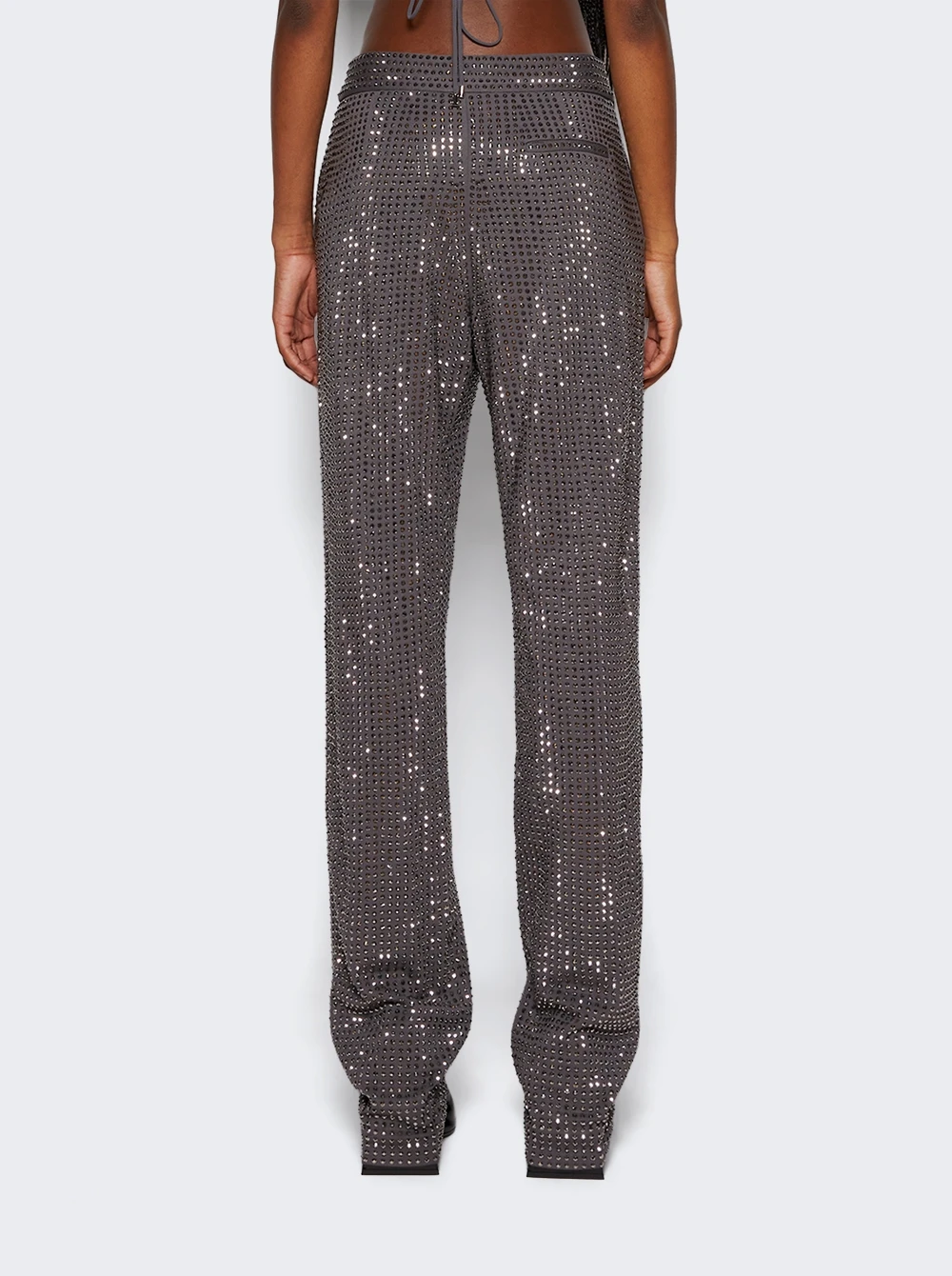 Area Crystal Embellised Tuxedo Pant Charcoal - Image 5