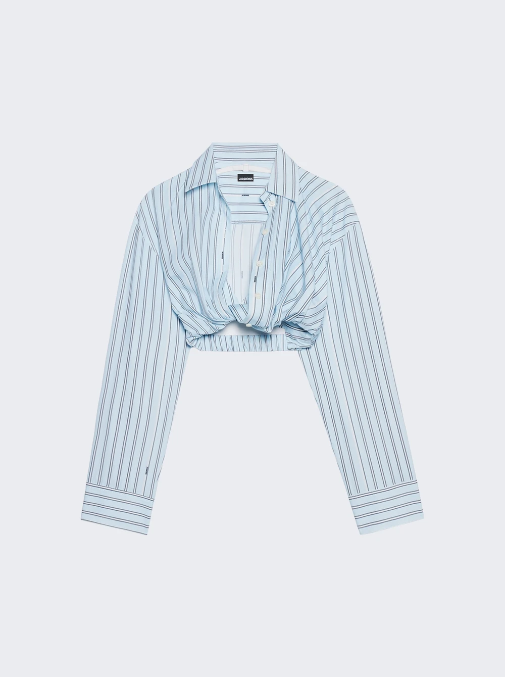 Jacquemus La Chemise Bahia Courte Shirt Print Blue Stripe