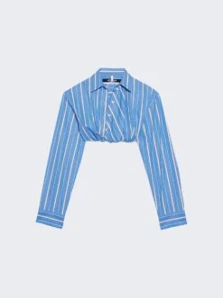 Jacquemus La Chemise Bahia Courte Blue Stripes
