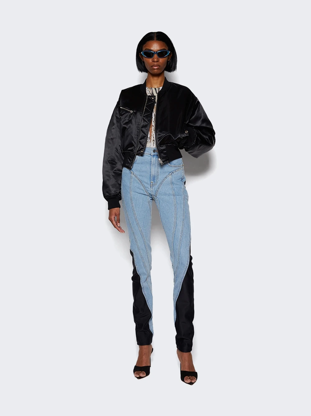 Mugler Illusion Bodysuit Warped Snake Roccia - Image 2