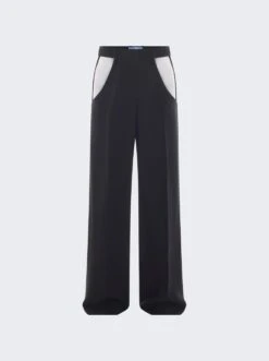 Mugler Cut Out Trousers Black