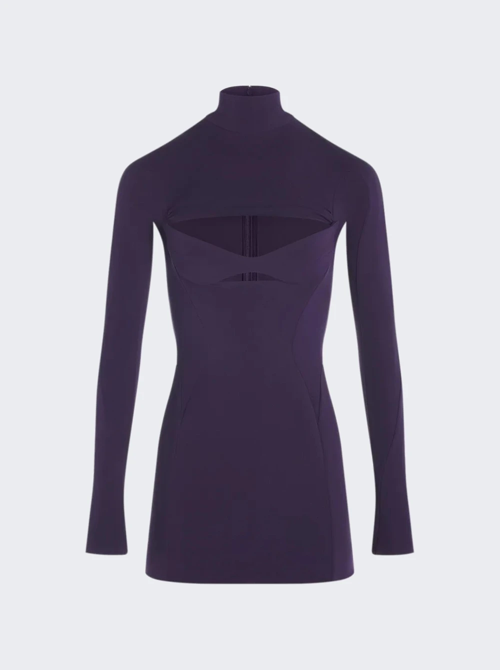 Mugler Cut Out Mini Dress Dark Violet