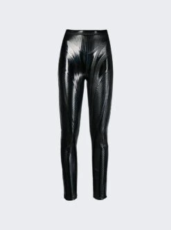 Mugler Embossed Leggings Black