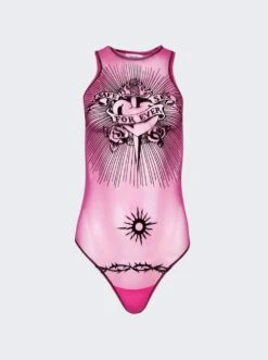 Jean Paul Gaultier Safe Sex Bodysuit Pink