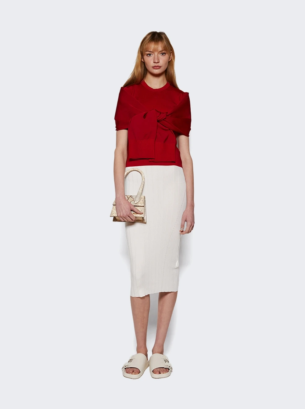 Jacquemus Le Haut Rica Cardigan Top Dark Red - Image 2