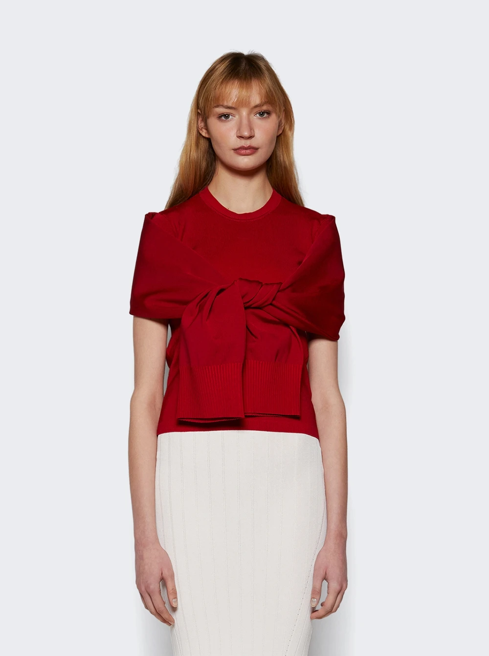 Jacquemus Le Haut Rica Cardigan Top Dark Red - Image 3