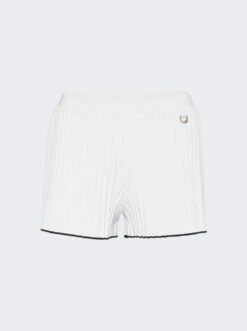 Jacquemus Le Short Maille Plisse Shorts White