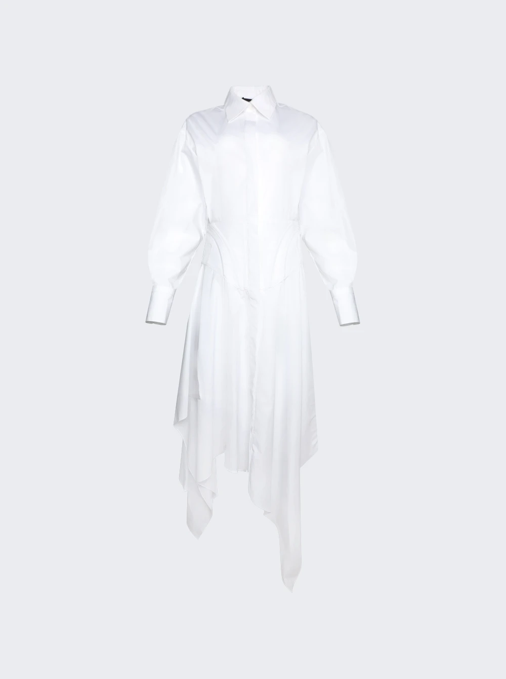 Mugler Poplin Dress White