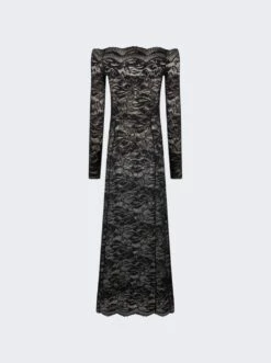 Long Lace Dress Black
