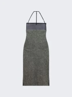 COURREGES Lingerie Bigout Caviar Long Dress Black & White