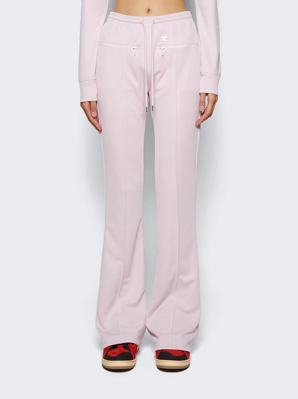 COURREGES Tracksuit Interlock Pants Powder Pink - Image 3
