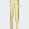 Valentino Iris Brocade Pant Yellow
