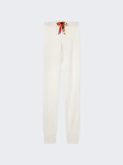 Pointelle Sweatpants White