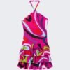 Halterneck Mini Dress Fuchsia