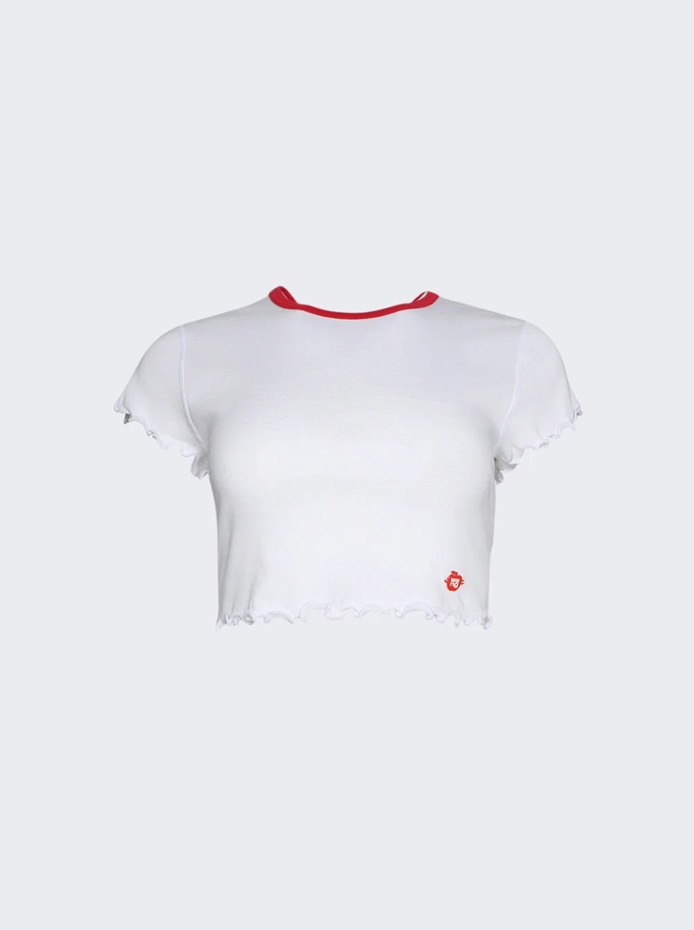 Crew Neck Baby Tee White