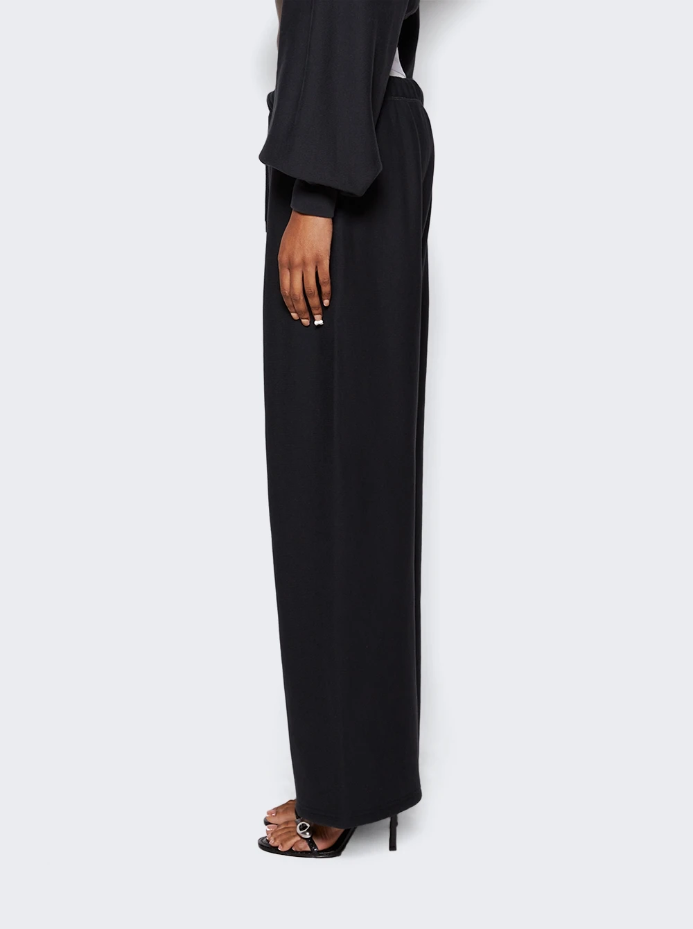 Wide Leg Sweatpants With Boxer Black - Image 4