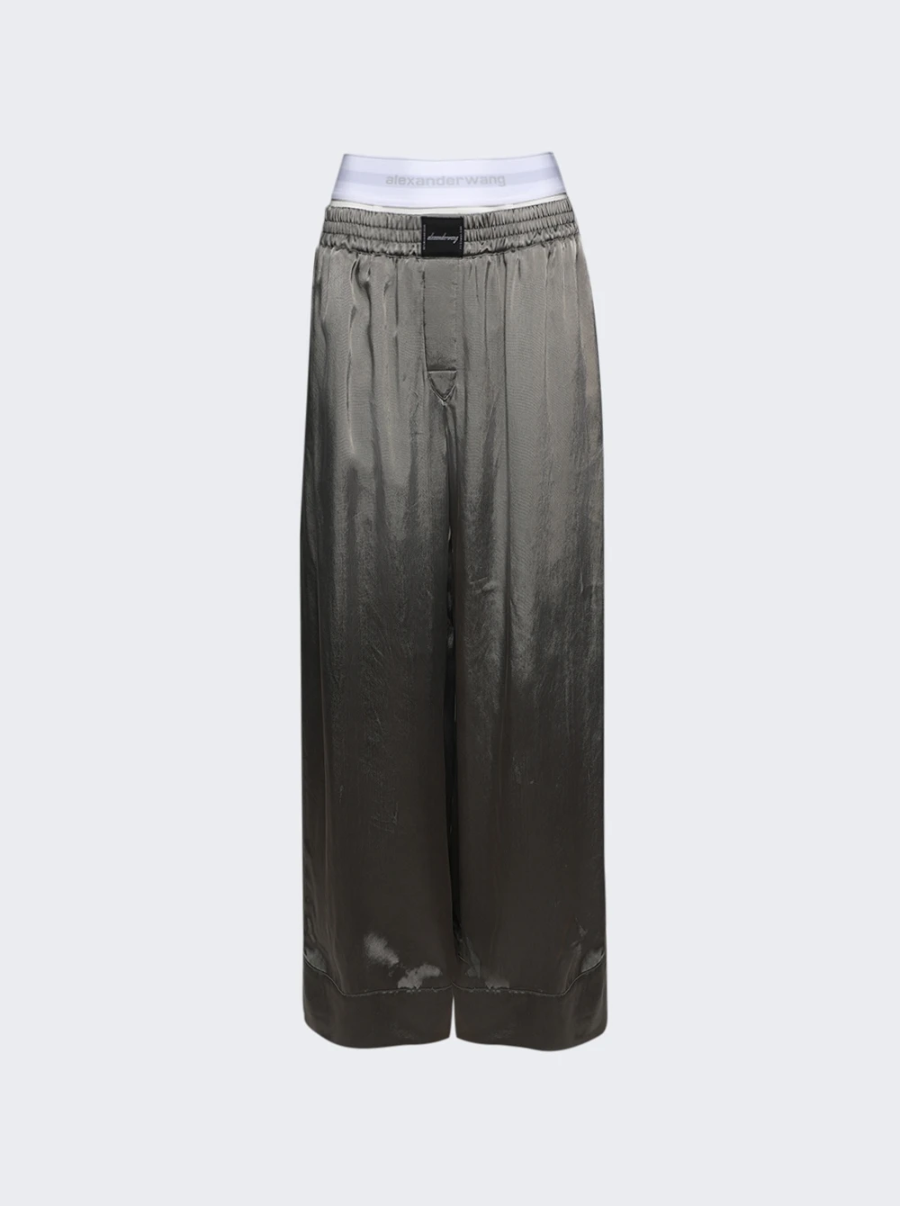 Satin Boxer Pant Grey And Black