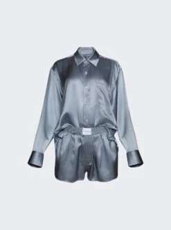 Silk Boxer Romper Dark Iris