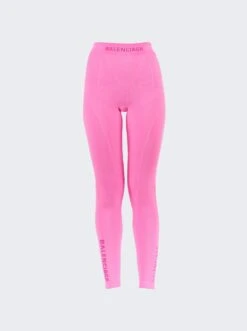 Balenciaga Athletic Leggings Neon Pink