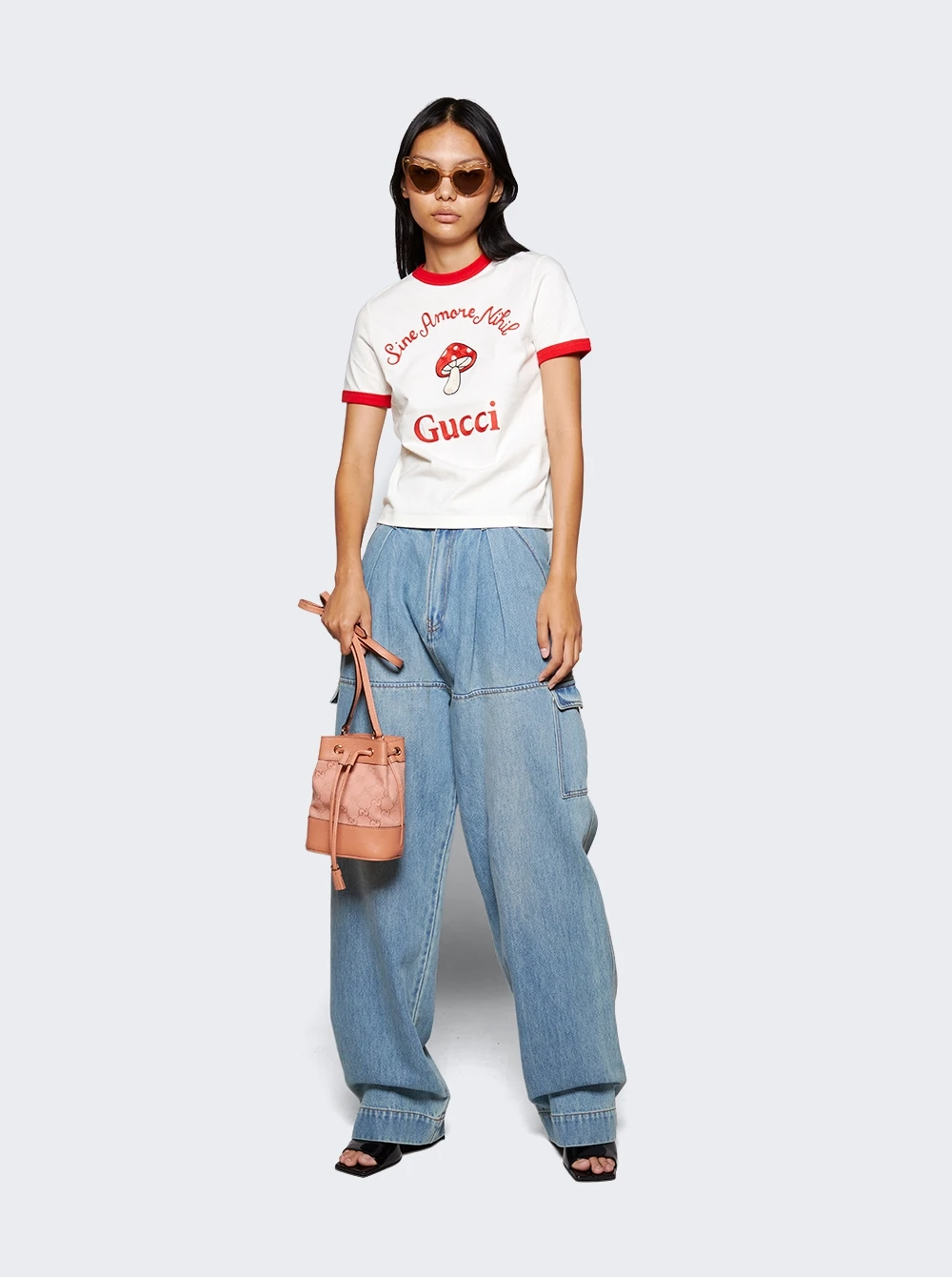 Gucci Cotton Jersey T-Shirt Off White And Red - Image 2