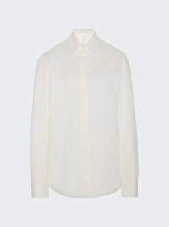 The Row Derica Cotton And Cashmere Shirt White