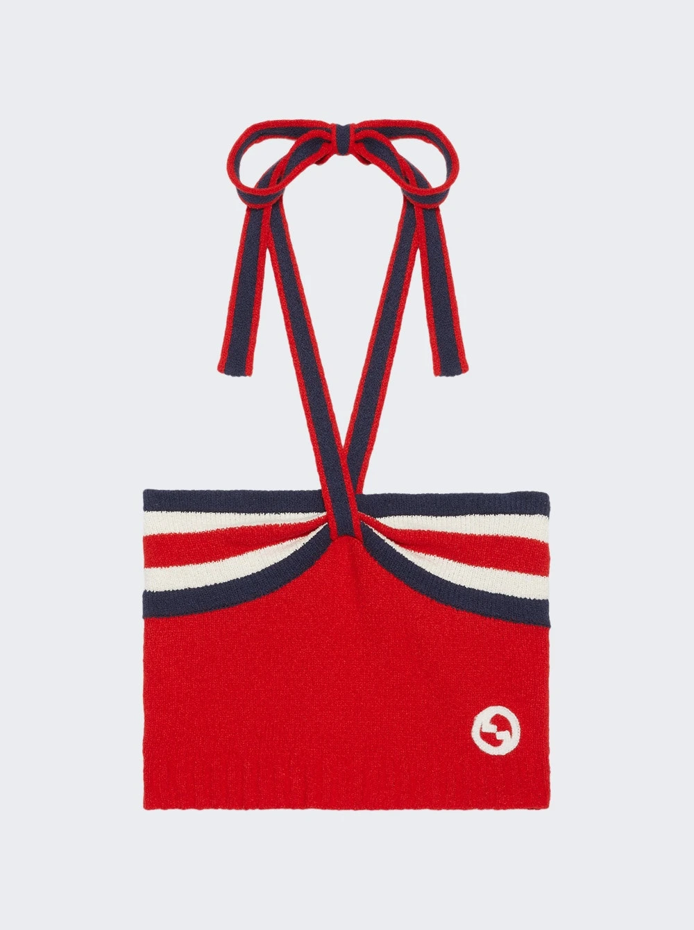 Gucci Cotton Halter Neck Top Red - Image 2