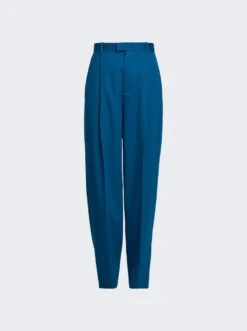 Bottega Veneta Wool Gabardine Trousers Pacific Blue