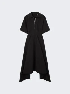 Bottega Veneta Short Sleeve Midi Dress Black