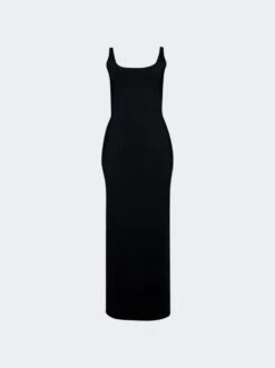 Bottega Veneta Compact Long Dress Black