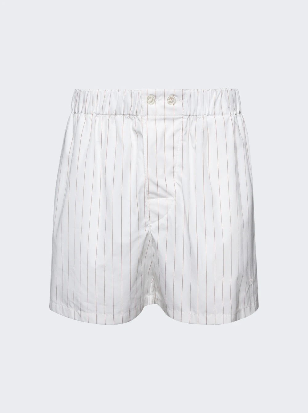 Bottega Veneta Pinstripe Shorts Beige