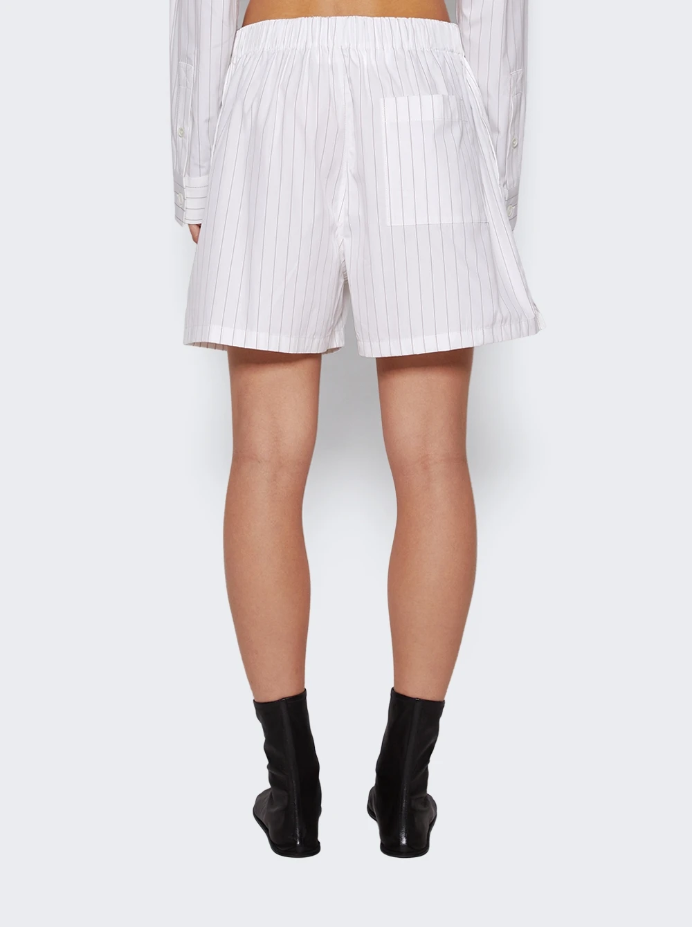 Bottega Veneta Pinstripe Shorts Beige - Image 5