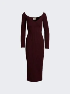 Pia Dress Merlot Red