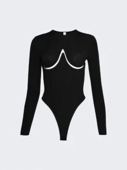 Dion Lee Double Underwire Bodysuit Black