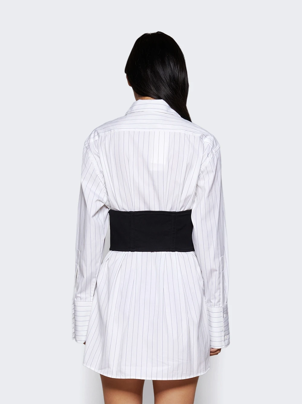 Dion Lee Internal Shirt Corset Dress White And Black - Image 5