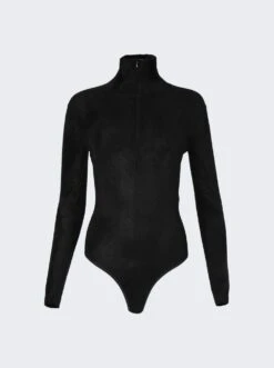 ALAIA Velvet Bodysuit Black
