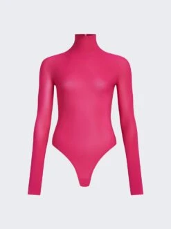 ALAIA High Neck Bodysuit Fuchsia