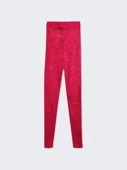 ALAIA Lace Leggings Fuchsia