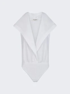 ALAIA Poplin Hood Body-Shirt White
