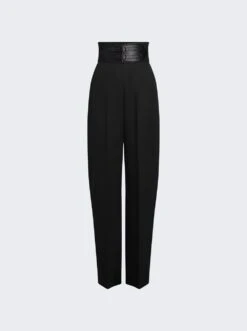 ALAIA Belted Pant Black
