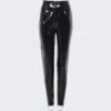 ALAIA Stirrup Bi-Stretch Jersey Pants Black