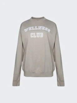 Wellness Club Flocked Crewneck Pullover Elephant