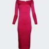 Angled Portrait Dress Raspberry