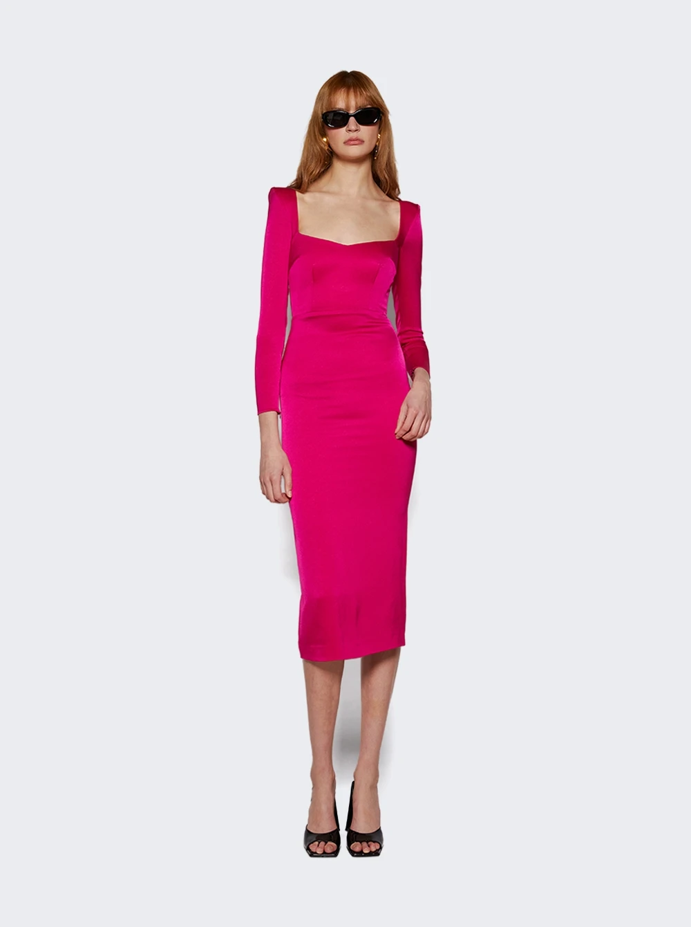 Angled Portrait Dress Raspberry - Image 2