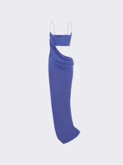 Asymmetrical Column Dress Periwinkle