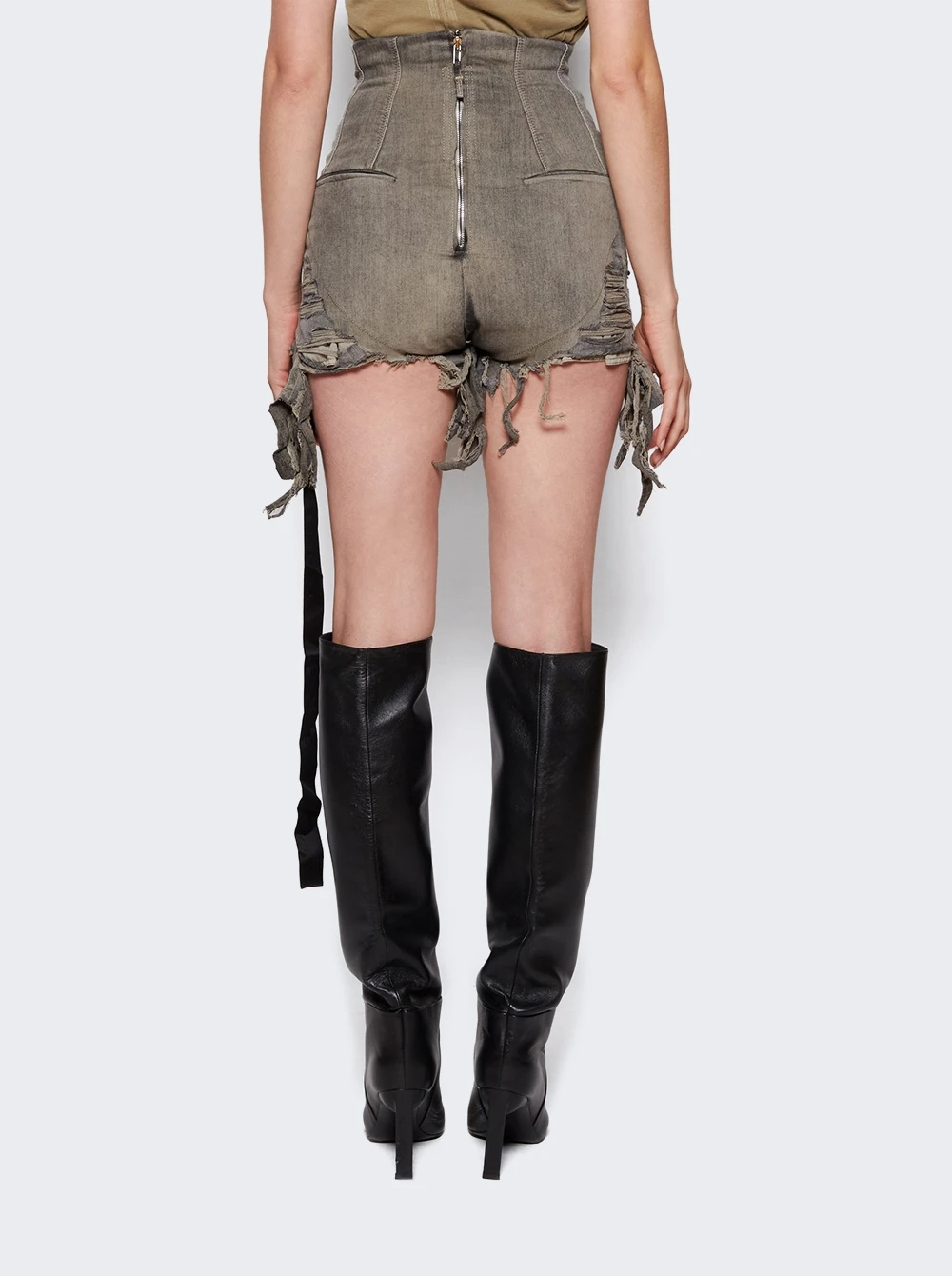 Dirt Denim Cutoff Shorts Mineral Grey - Image 5