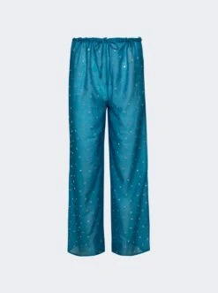 OSEREE Gem Pants Turquoise And Crystal